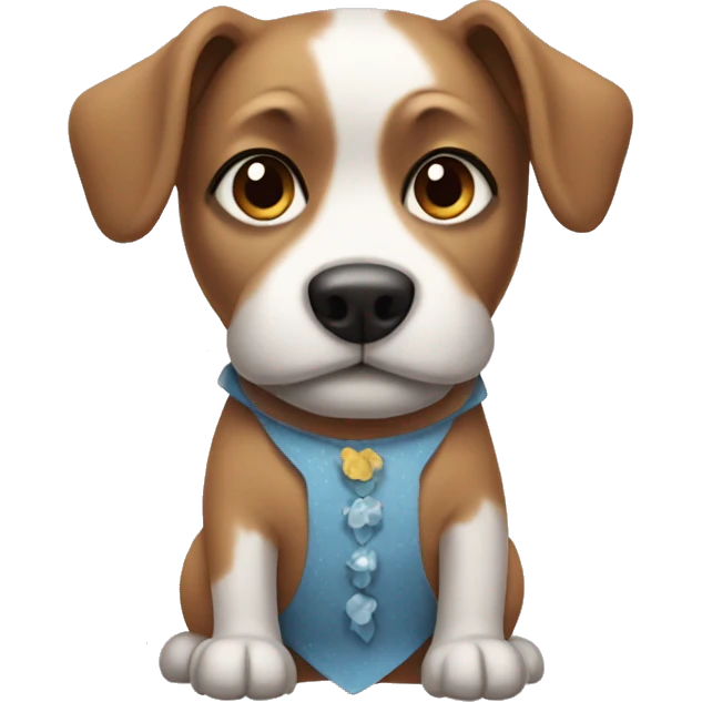 dog wearing dress emoji
