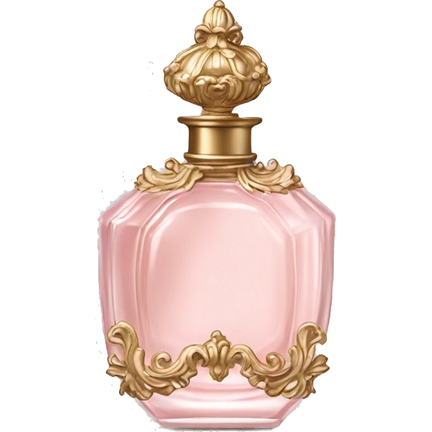 Vintage rococo perfume pale pink emoji