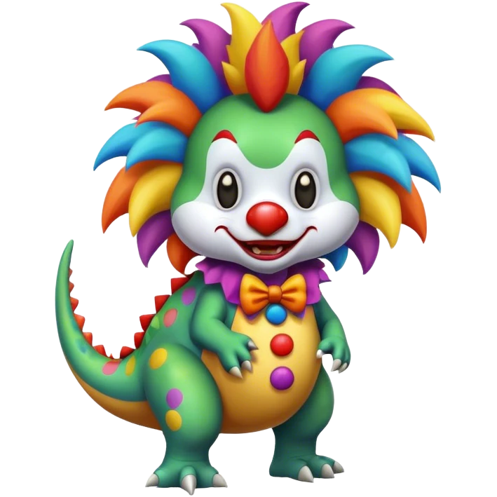 dinosaur clown  emoji
