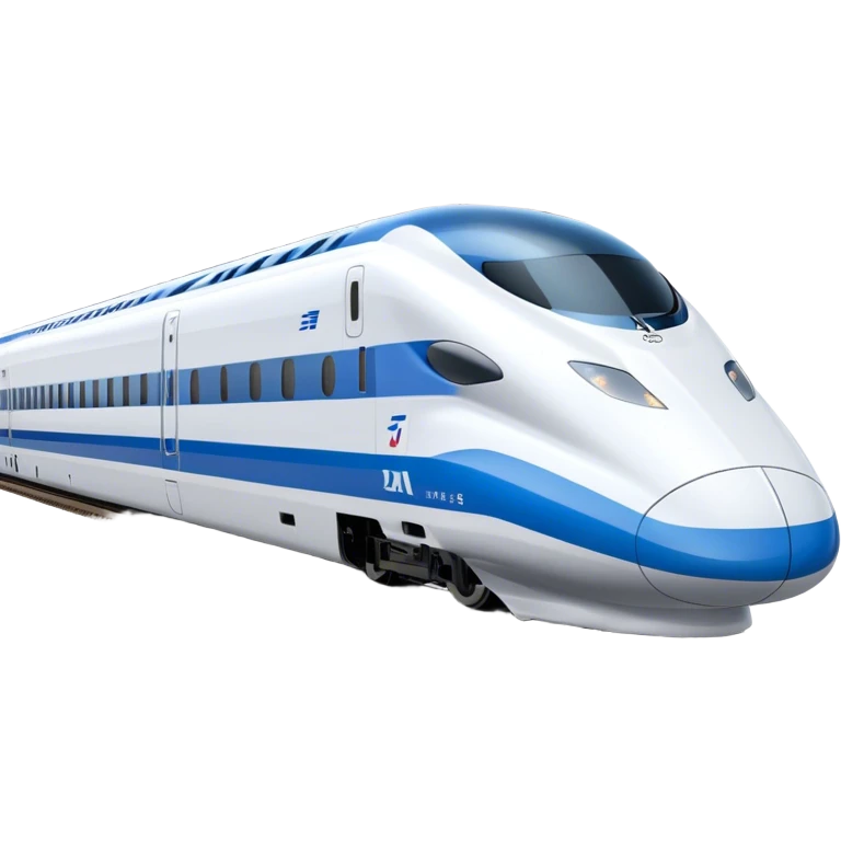 High-Speed Train (Shinkansen) - JR East (Model Year: 2021) (Iconic colour: White with blue) emoji
