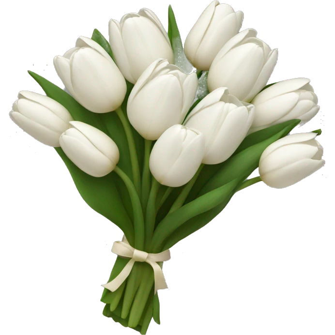 white tulip bouquet  emoji