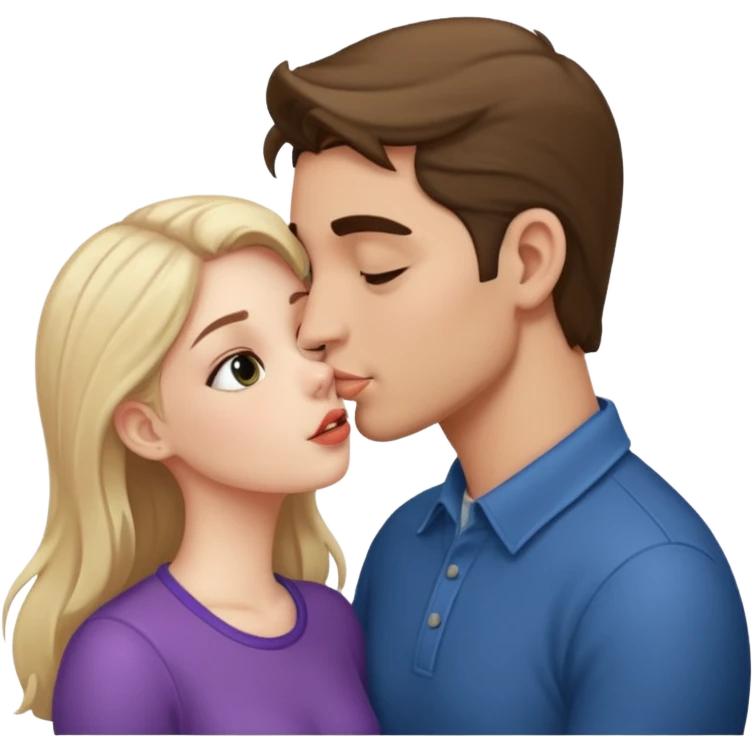 Man kissing girl emoji