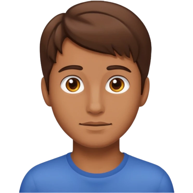a guy with brown hair emoji