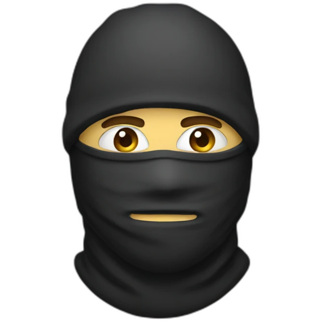 Man with a balaclava emoji
