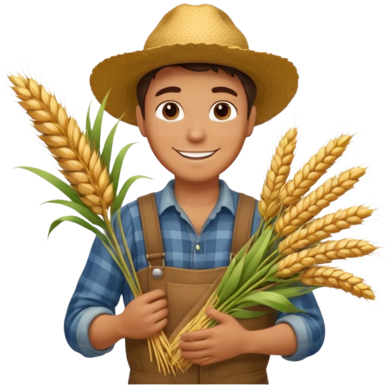 papa con ropa de granjero like emoji