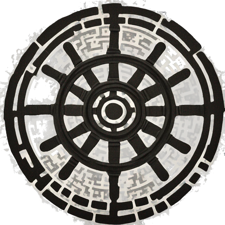 Captain's Wheel but it's made out of QR code patterns emoji