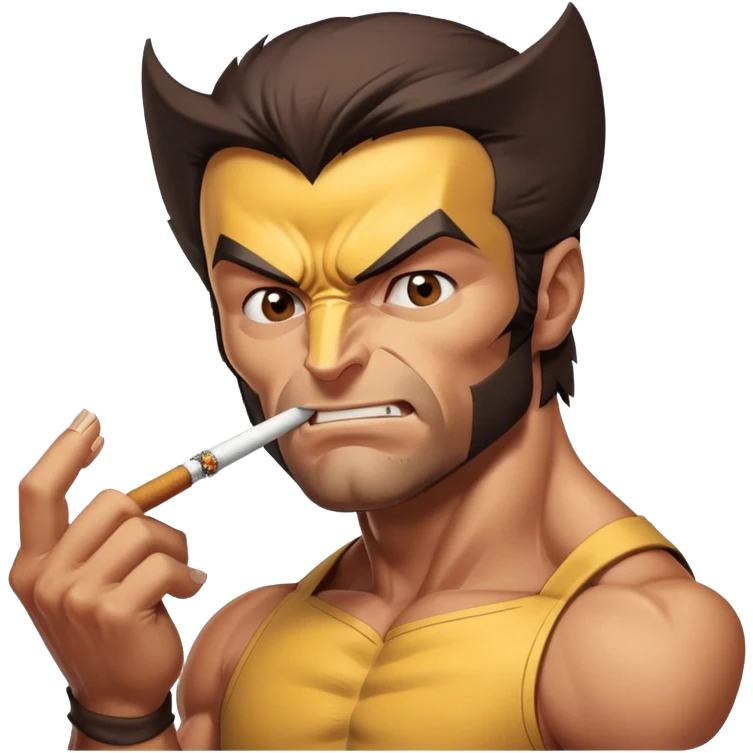 Wolverine smoking  emoji
