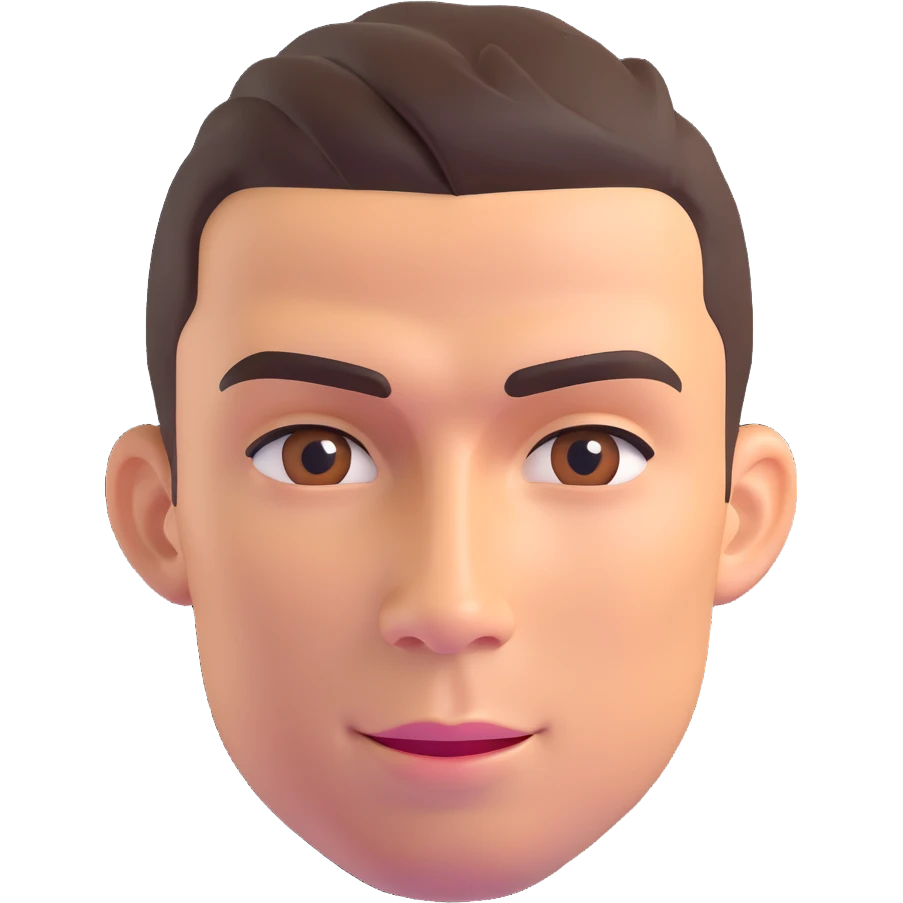 Cristiano Ronaldo caricature, 3D emoji style emoji