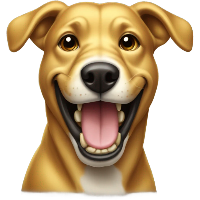 Dog with gold teeth emoji