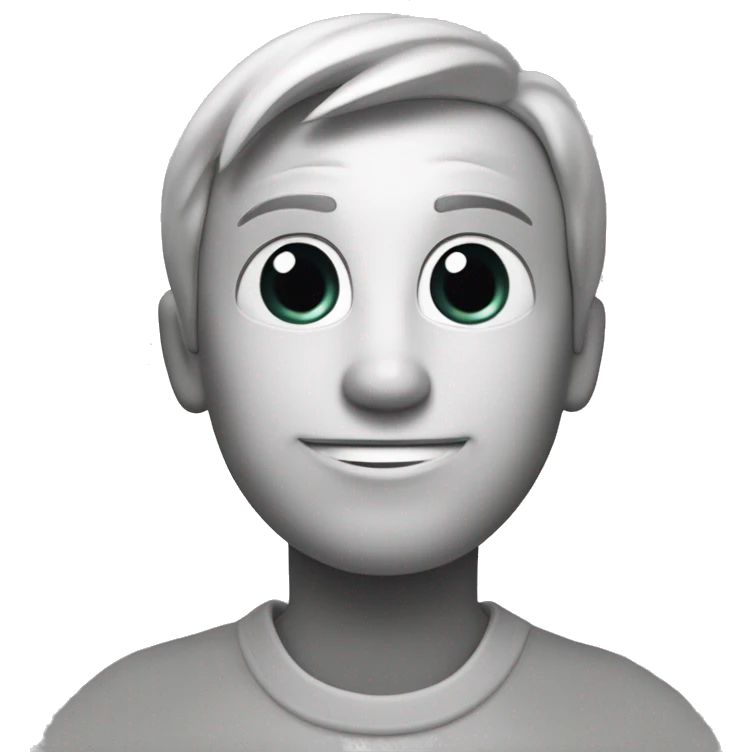 Corazón blanco y negro con una "j" en el centro. emoji