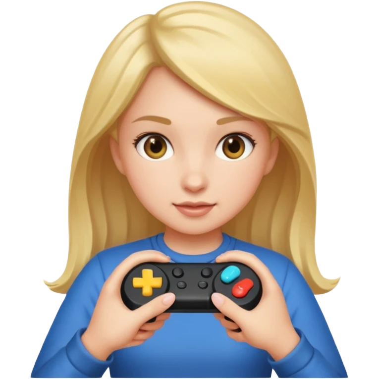 Girl grabbing joystick emoji