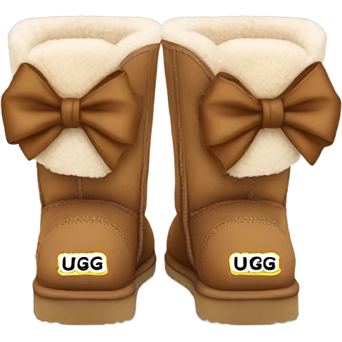 Cute Ugg boots with bows  emoji
