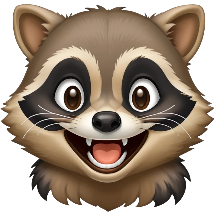 Raccoon laughing  emoji
