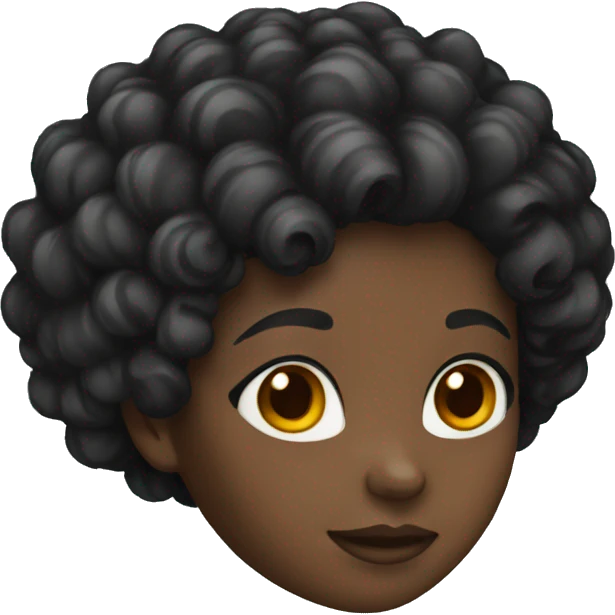 black girl with short curly hair  emoji