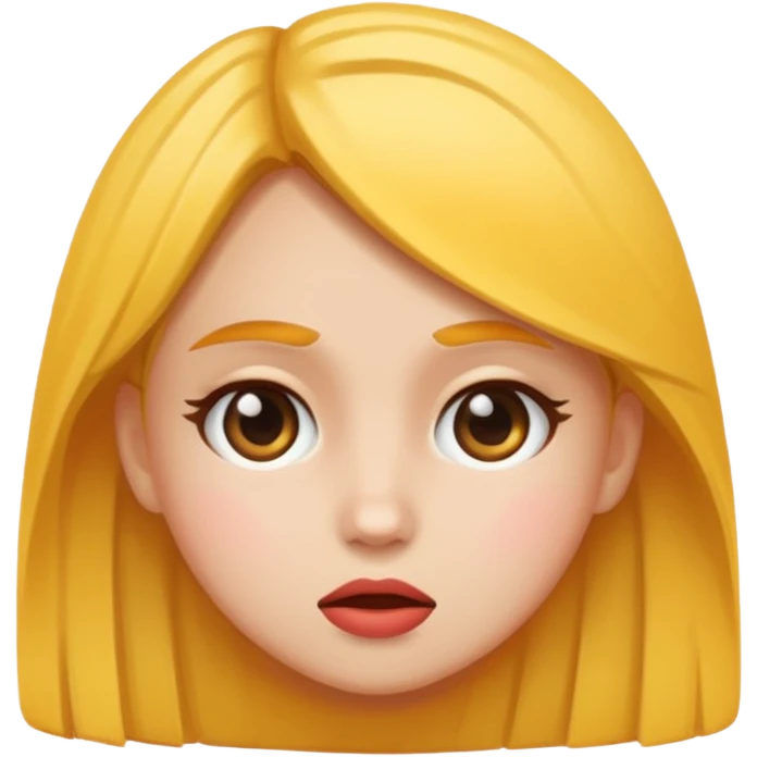 A problematic face girl emoji