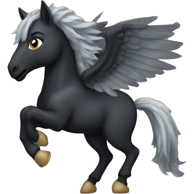 Black Pegasus  emoji