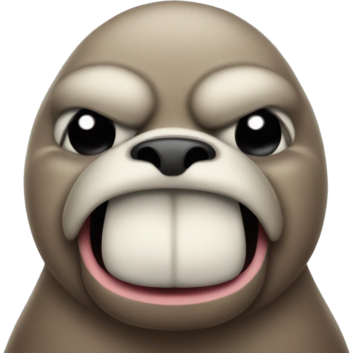 Angry crazy walrus  emoji