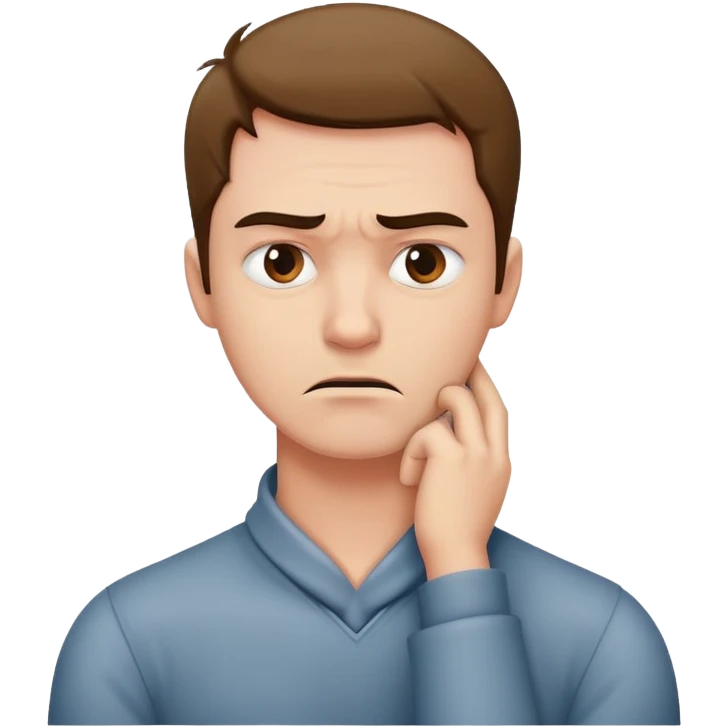 Guy holding neck while mad  emoji