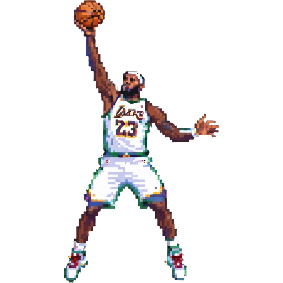 LeBron James shooting a basketball emoji
