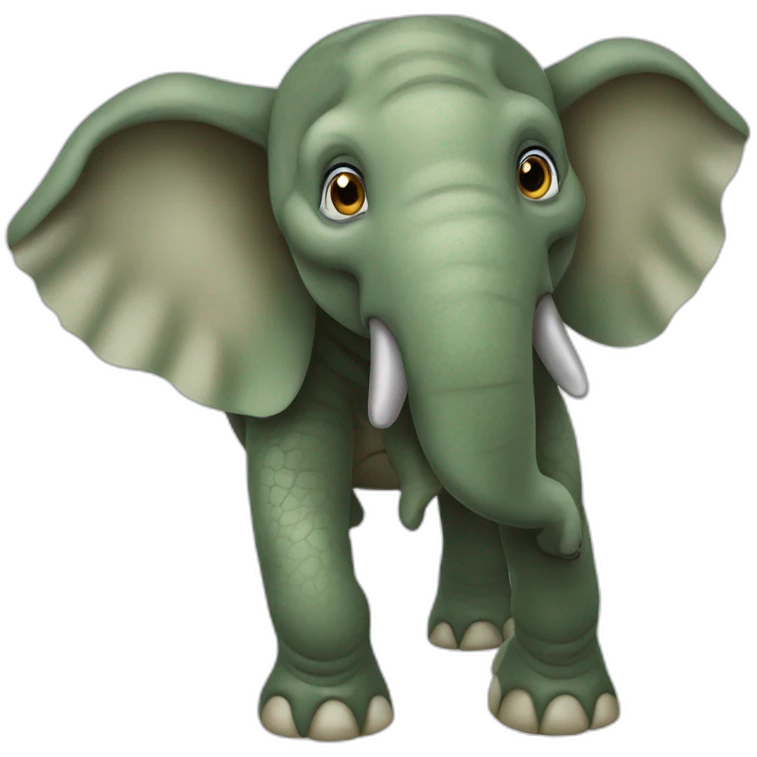 Tortue sur éléphant emoji