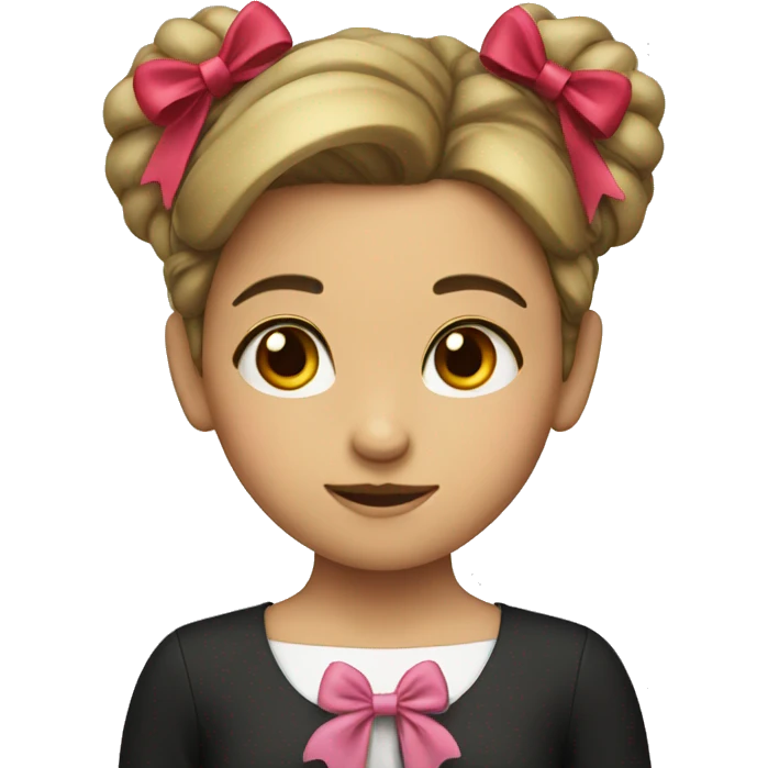 A girl with a bow emoji