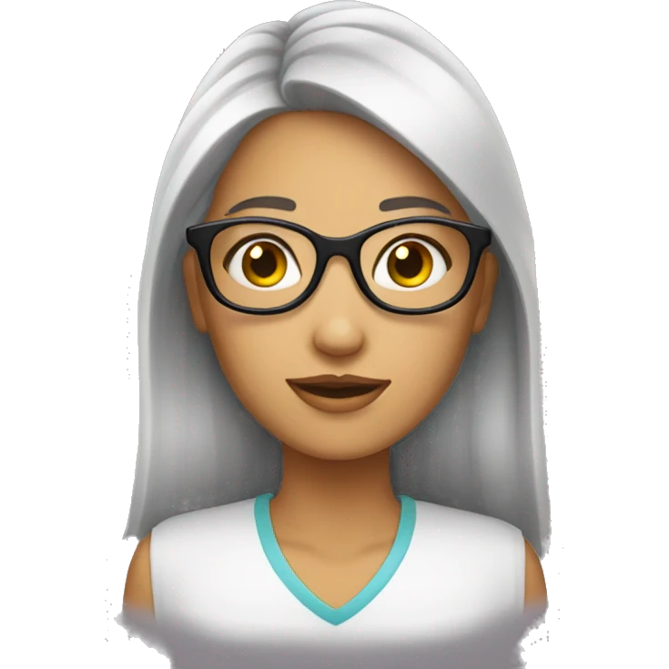 femme avec des lunettes emoji
