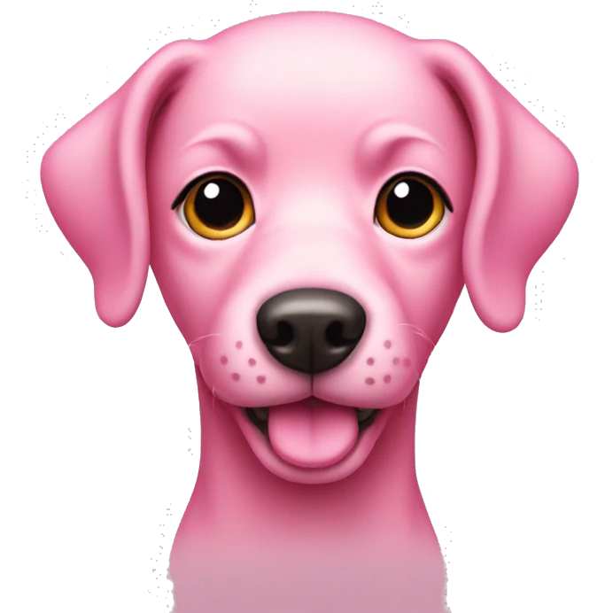pink dog emoji