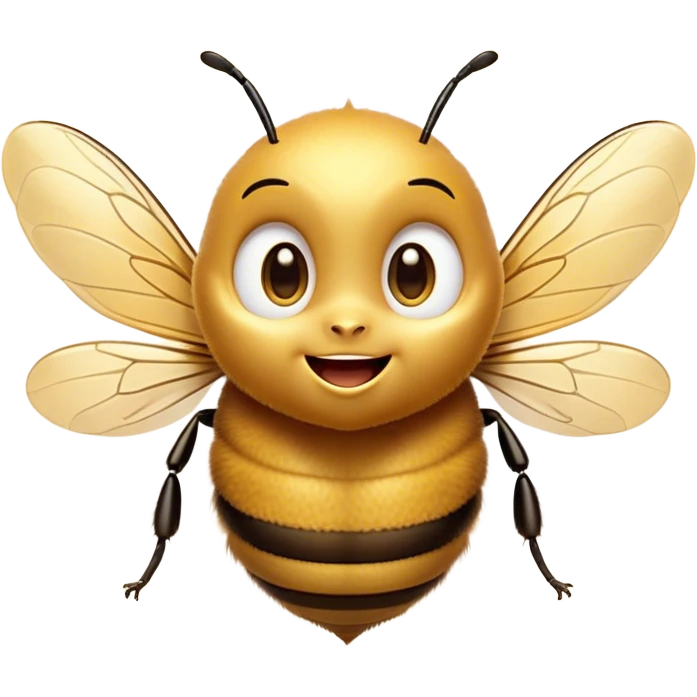Cinematic Cheeky Bee Portrait Emoji, Head tilted dramatically with an exaggeratedly shocked expression, featuring a small, fuzzy body with wide, comically expressive eyes full of playful disbelief and animated, fluttering wings, Simplified yet hilariously expressive features, highly detailed, glowing with a slightly sassy golden glow, high shine, dramatic yet playful, stylized with an air of cheeky honey mischief, soft glowing outline, capturing the essence of a meme-worthy bee that looks ready to buzz its way into viral fame! emoji