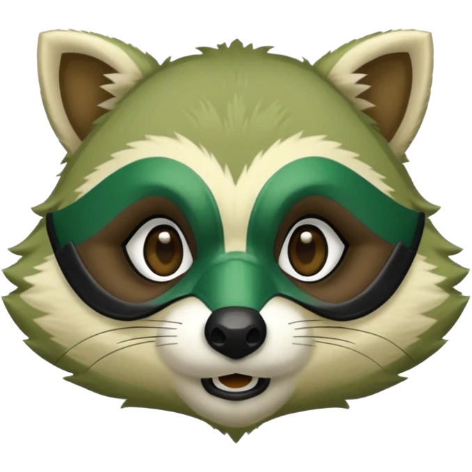 waitor green racoon emoji