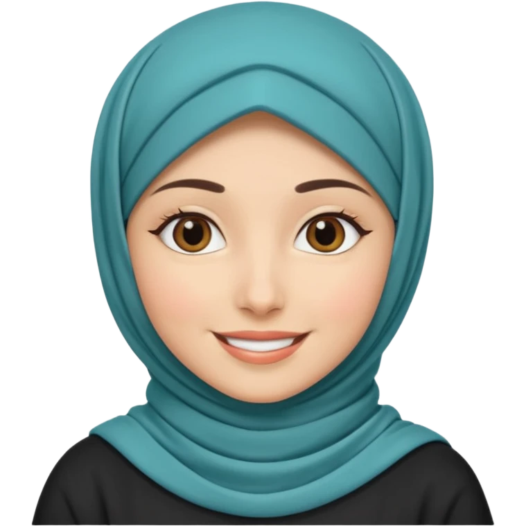 emoji perempuan berhijab, ekspresi bahagia emoji