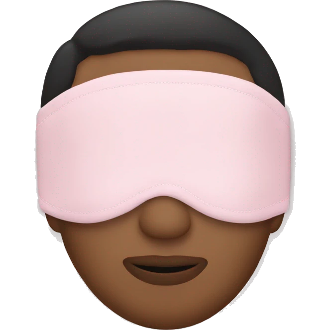 Soft pink sleeping mask emoji