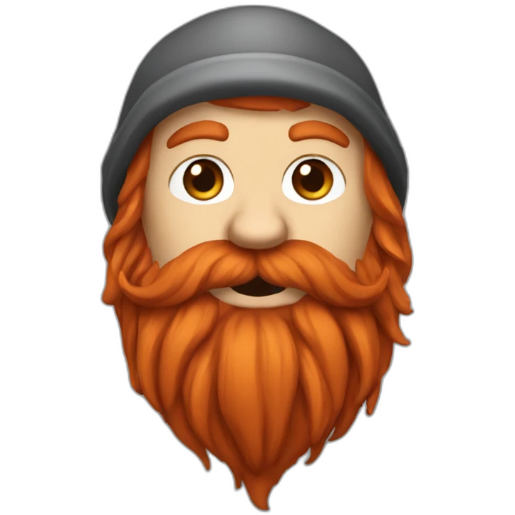 create a dwarf with a long red beard emoji