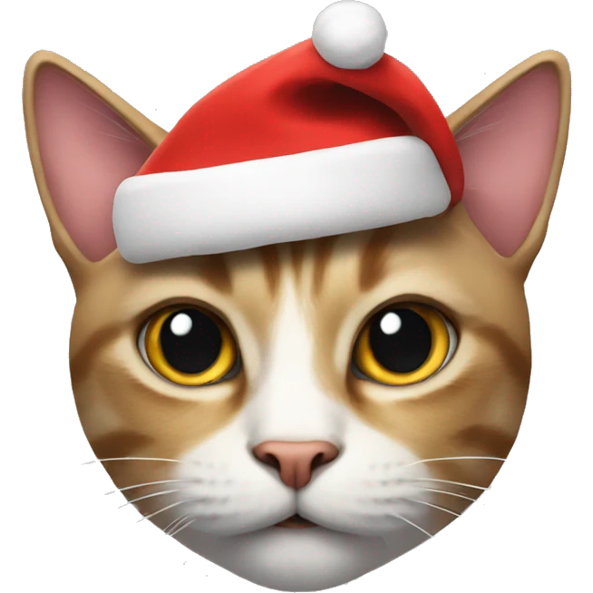 Cat with Santa hat emoji