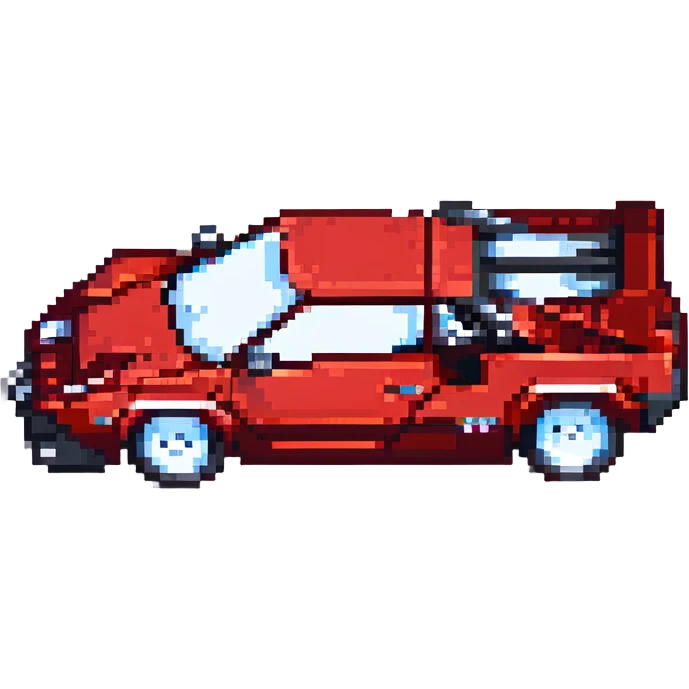 красная Lamborghini Countach, no background emoji