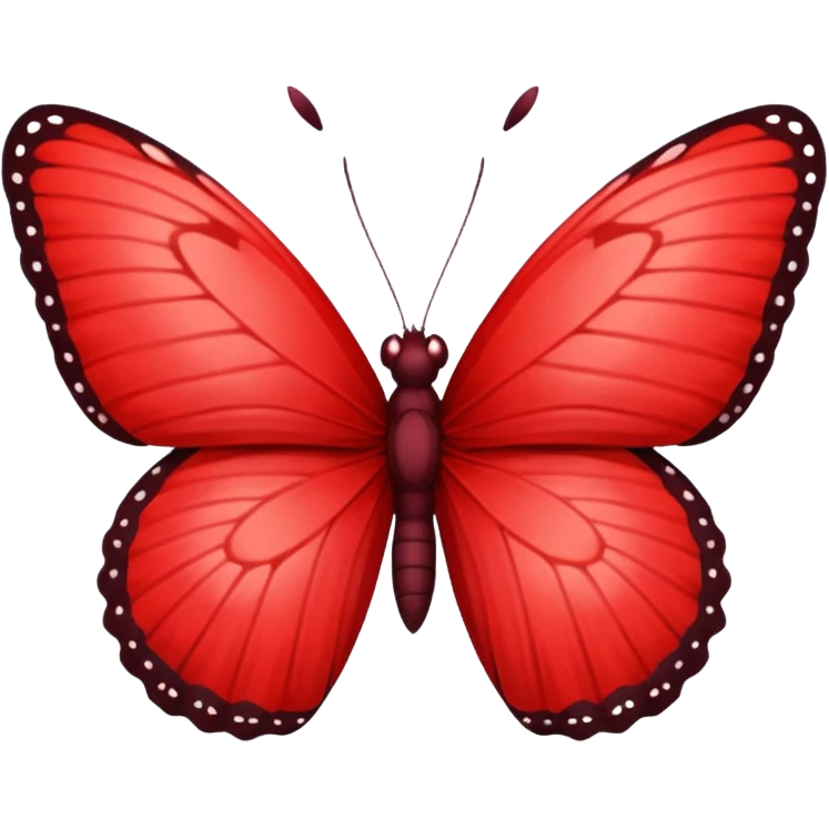 Solid red butterfly emoji