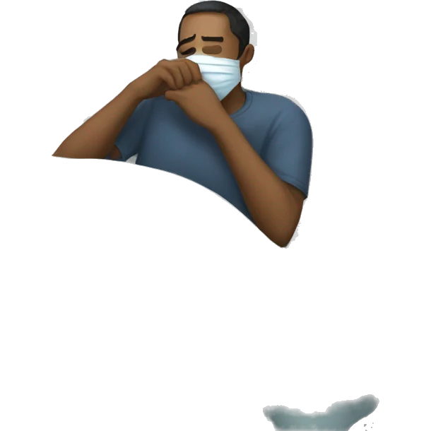 A man have mask and sleeping on bed emoji