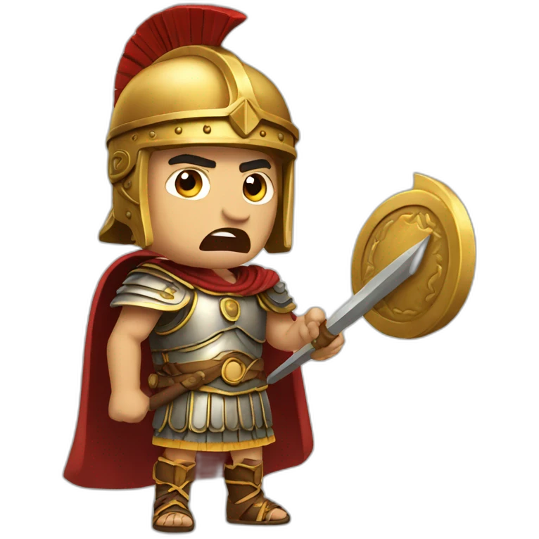 Roman warrior anger emoji