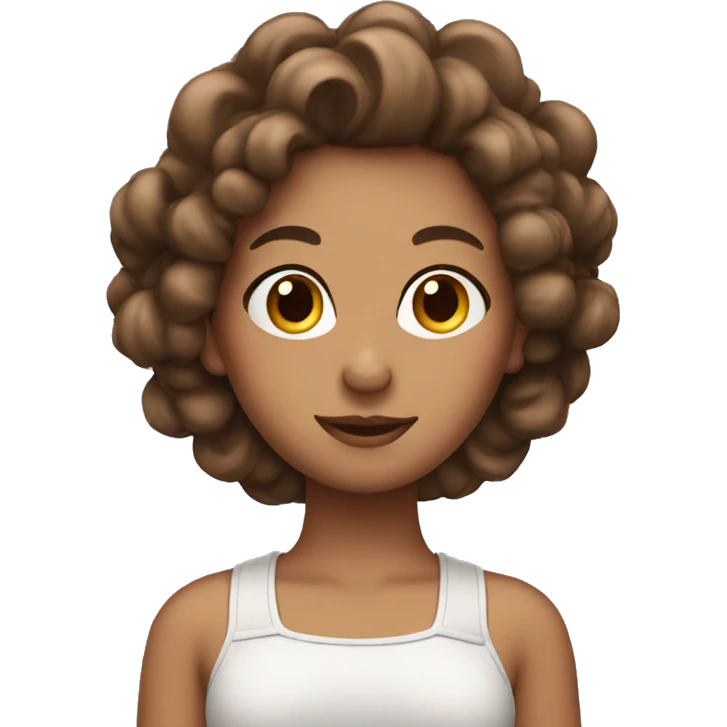 Brown hair girl with rollers  emoji