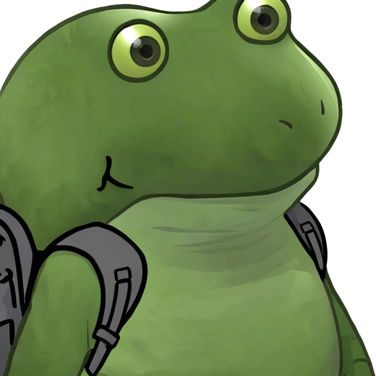 bufo wearing a backpack emoji