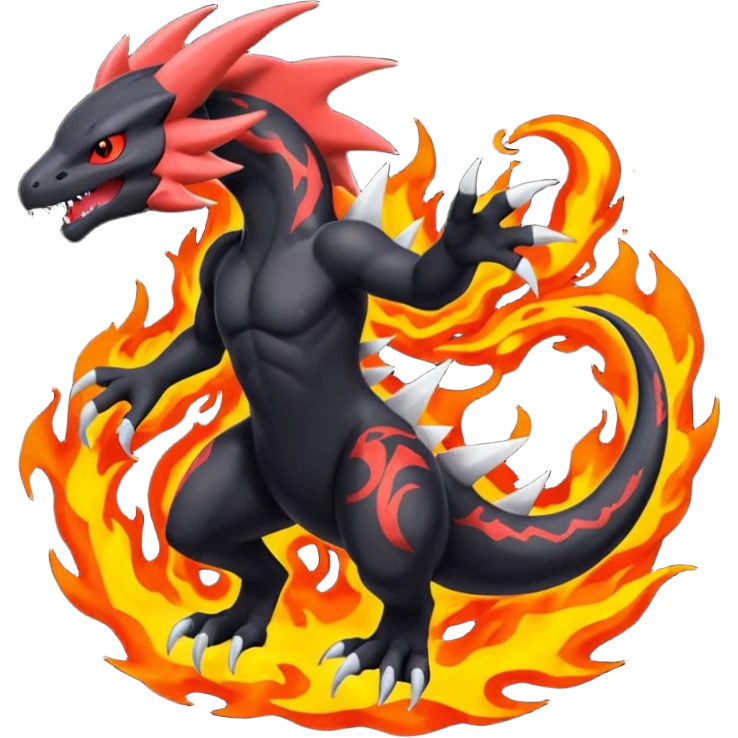 Splash-patterned emotional sparky sparky boom boom painful Darkrai-Guilmon-Salandit-Yveltal-Pokémon-Fakémon-fusion-hybrid-creature emoji