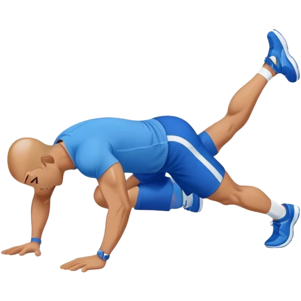 glute-bridges-exercise guy with blue shorts  emoji