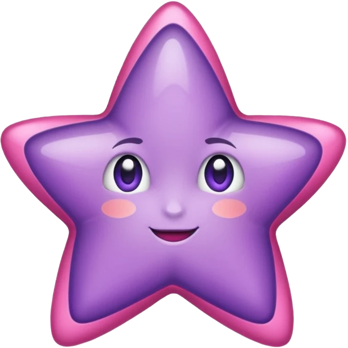 estrella lila y rosa  emoji