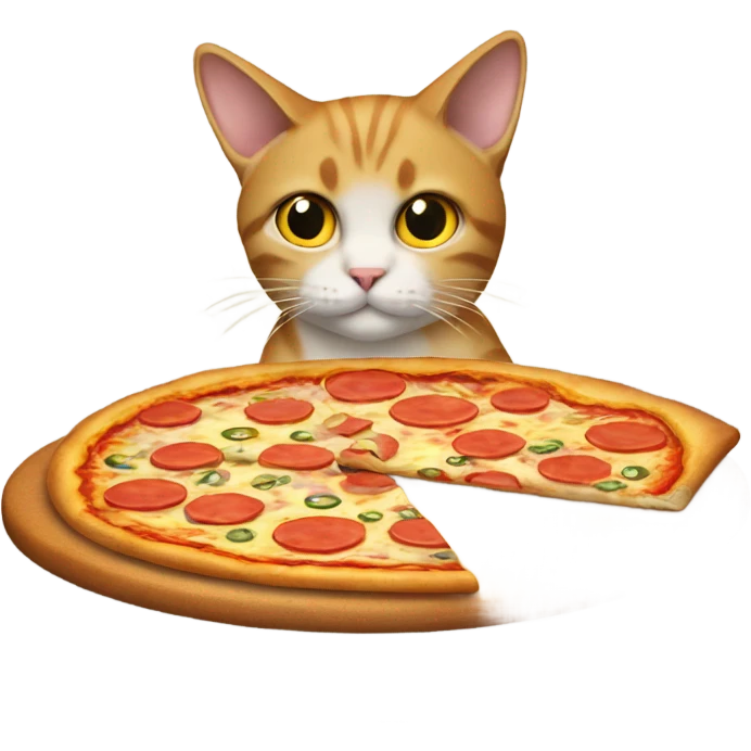 Cat with a pizza  emoji