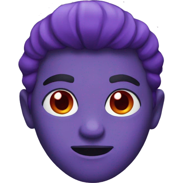 purple with red eyes emoji