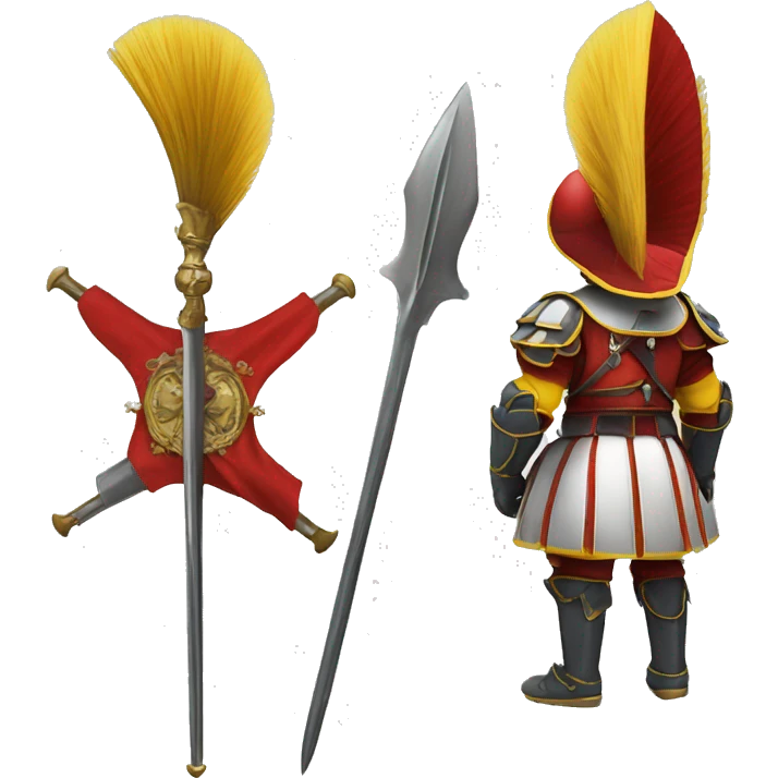 Pontifical Swiss Guard with halberd emoji