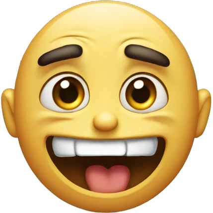 Cringing face emoji