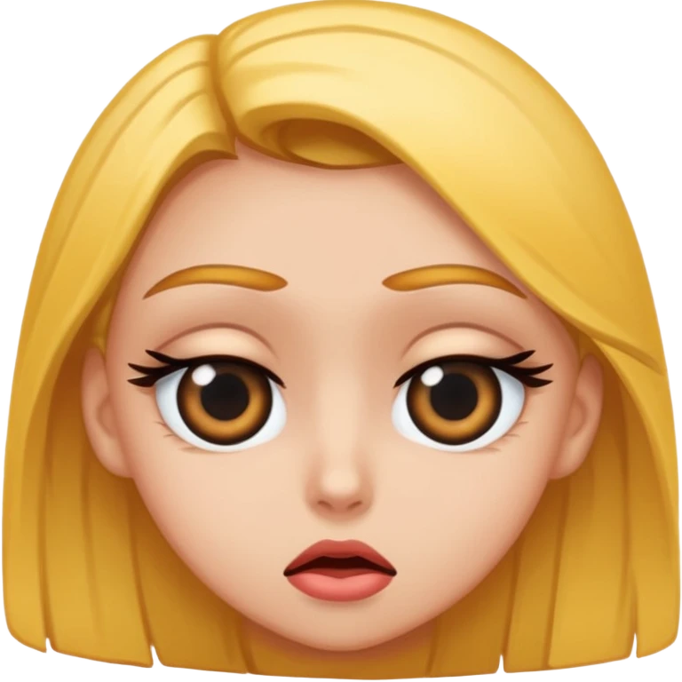 Baddie girl eye rolling at someone make sure they eye is twitching  emoji