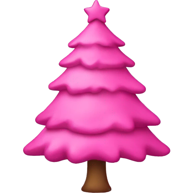 Pink Christmas tree emoji