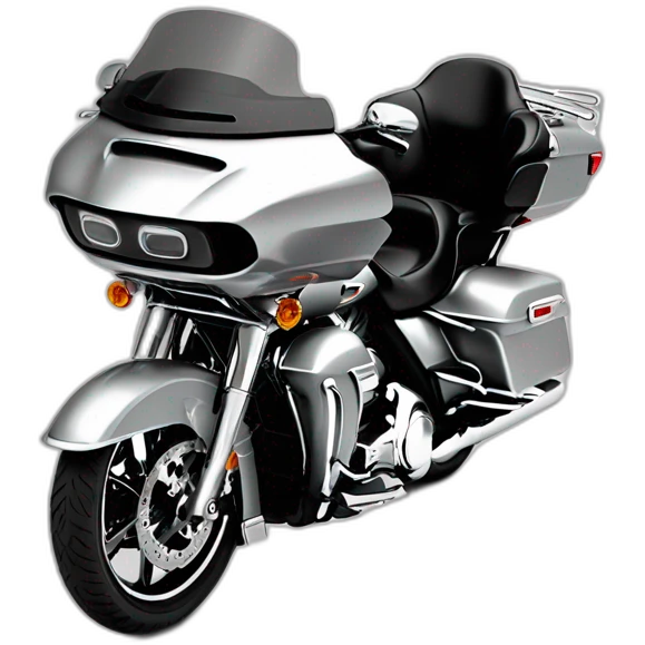 Silver road glide ultra with the word صباحكم فل emoji