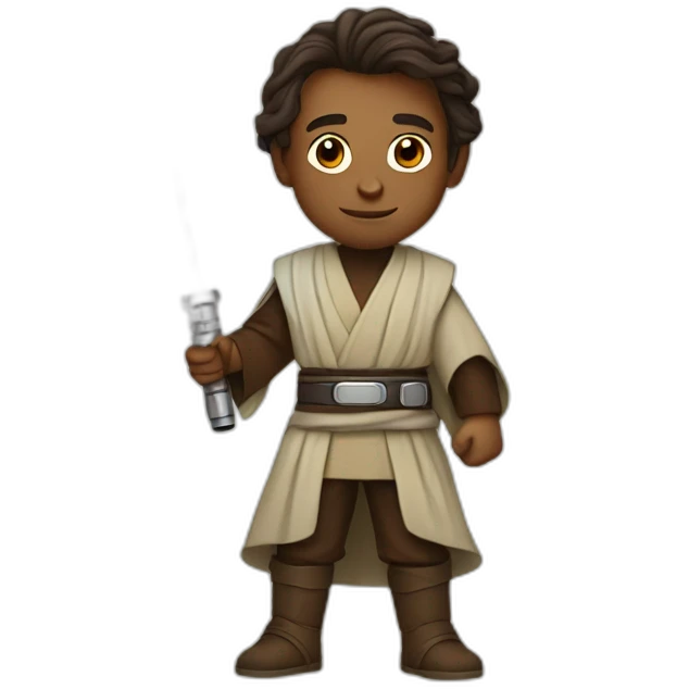 Jedi with a lightsaber emoji